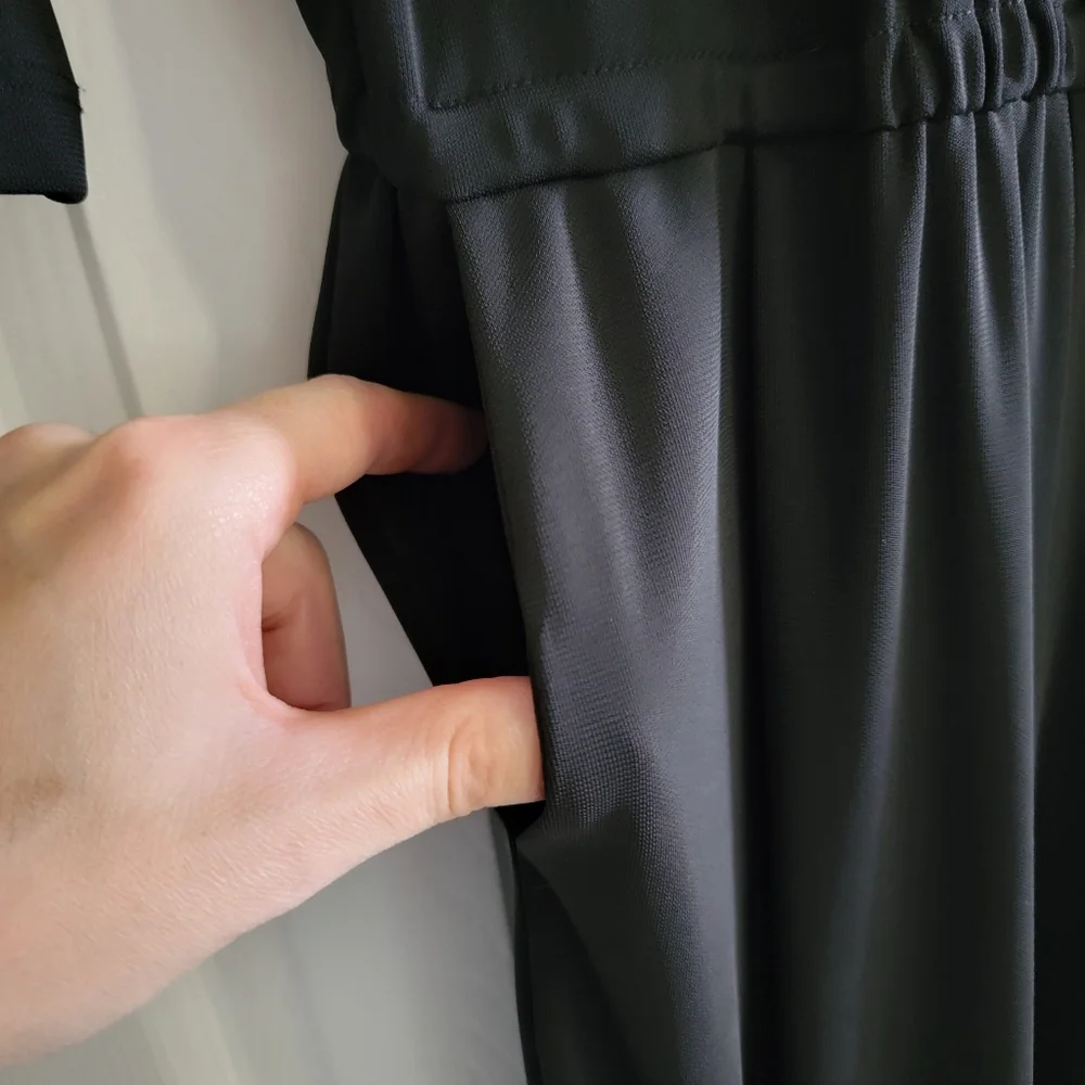 Lauren Ralph Lauren Jumpsuit Romper, Black, Women's Size Petite Medium - Picture 5 of 8